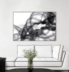 White Smoke Abstract by GI ArtLab on GIANT ART - black abstract