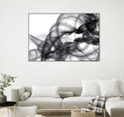 White Smoke Abstract by GI ArtLab on GIANT ART - black abstract