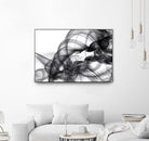 White Smoke Abstract by GI ArtLab on GIANT ART - black abstract