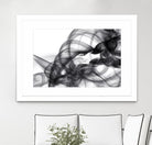 White Smoke Abstract by GI ArtLab on GIANT ART - black abstract