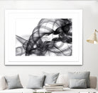 White Smoke Abstract by GI ArtLab on GIANT ART - black abstract