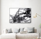 White Smoke Abstract by GI ArtLab on GIANT ART - black abstract