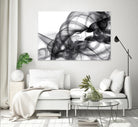 White Smoke Abstract by GI ArtLab on GIANT ART - black abstract