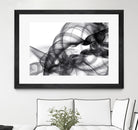 White Smoke Abstract by GI ArtLab on GIANT ART - black abstract