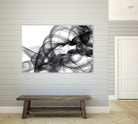 White Smoke Abstract by GI ArtLab on GIANT ART - black abstract