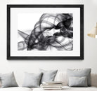 White Smoke Abstract by GI ArtLab on GIANT ART - black abstract
