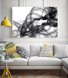 White Smoke Abstract by GI ArtLab on GIANT ART - black abstract