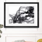 White Smoke Abstract by GI ArtLab on GIANT ART - black abstract
