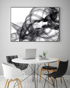 White Smoke Abstract by GI ArtLab on GIANT ART - black abstract