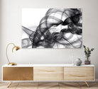 White Smoke Abstract by GI ArtLab on GIANT ART - black abstract