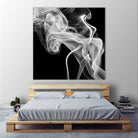 Black Smoke Abstract Square by GI ArtLab on GIANT ART - black abstract