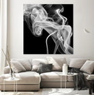 Black Smoke Abstract Square by GI ArtLab on GIANT ART - black abstract