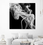 Black Smoke Abstract Square by GI ArtLab on GIANT ART - black abstract
