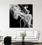 Black Smoke Abstract Square by GI ArtLab on GIANT ART - black abstract