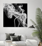 Black Smoke Abstract Square by GI ArtLab on GIANT ART - black abstract