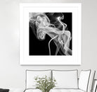 Black Smoke Abstract Square by GI ArtLab on GIANT ART - black abstract