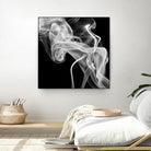 Black Smoke Abstract Square by GI ArtLab on GIANT ART - black abstract
