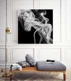 Black Smoke Abstract Square by GI ArtLab on GIANT ART - black abstract