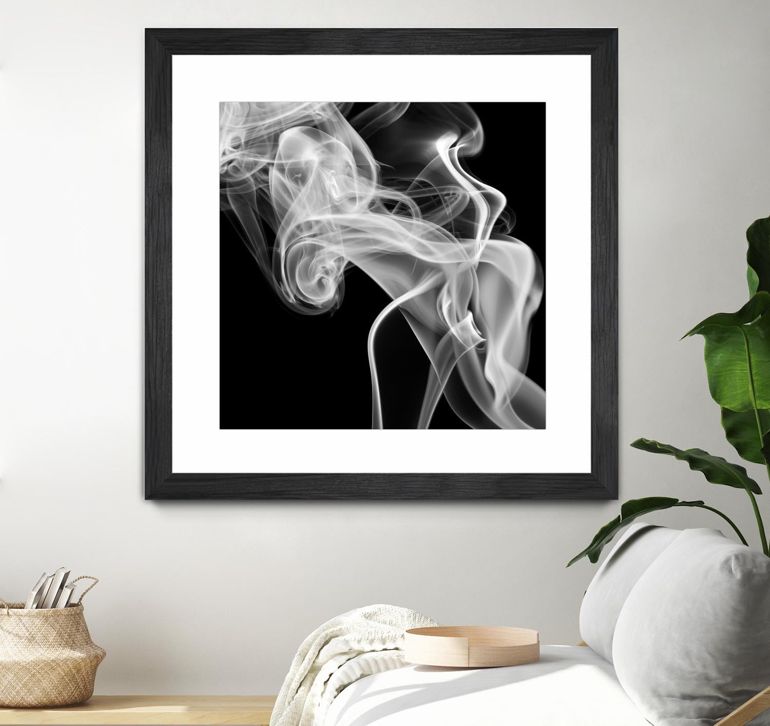 Black Smoke Abstract Square by GI ArtLab on GIANT ART - black abstract