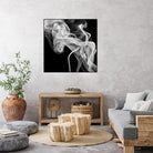 Black Smoke Abstract Square by GI ArtLab on GIANT ART - black abstract