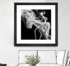 Black Smoke Abstract Square by GI ArtLab on GIANT ART - black abstract