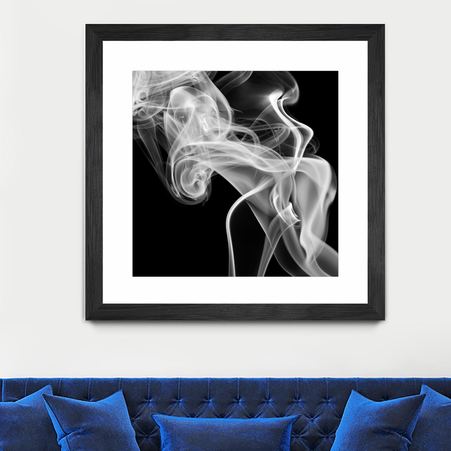 Black Smoke Abstract Square by GI ArtLab on GIANT ART - black abstract