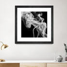 Black Smoke Abstract Square by GI ArtLab on GIANT ART - black abstract