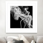 Black Smoke Abstract Square by GI ArtLab on GIANT ART - black abstract
