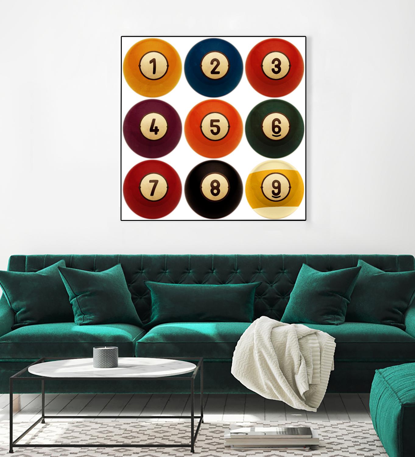 Billiards by GI ArtLab on GIANT ART - yellow leisure