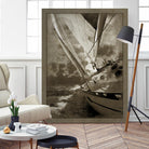 Sailing in Sepia A by GI ArtLab on GIANT ART - brown nautical