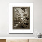 Sailing in Sepia A by GI ArtLab on GIANT ART - brown nautical