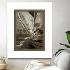 Sailing in Sepia A by GI ArtLab on GIANT ART - brown nautical