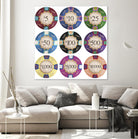Poker Chips by GI ArtLab on GIANT ART - blue leisure
