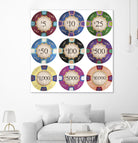 Poker Chips by GI ArtLab on GIANT ART - blue leisure
