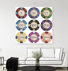 Poker Chips by GI ArtLab on GIANT ART - blue leisure