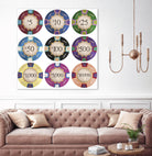 Poker Chips by GI ArtLab on GIANT ART - blue leisure