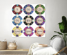 Poker Chips by GI ArtLab on GIANT ART - blue leisure