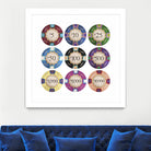 Poker Chips by GI ArtLab on GIANT ART - blue leisure