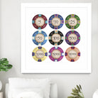Poker Chips by GI ArtLab on GIANT ART - blue leisure