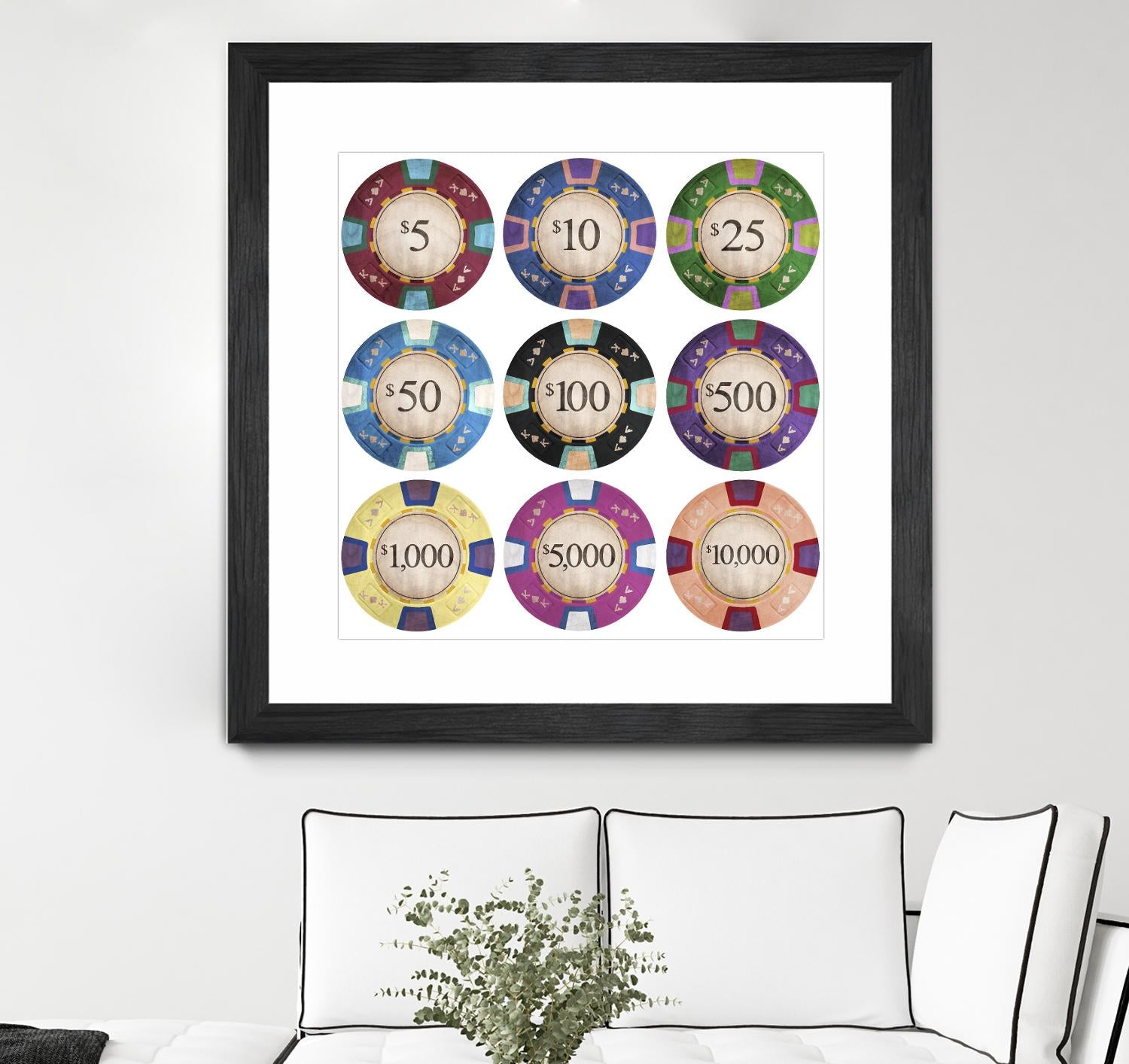 Poker Chips by GI ArtLab on GIANT ART - blue leisure
