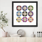 Poker Chips by GI ArtLab on GIANT ART - blue leisure