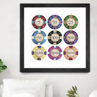 Poker Chips by GI ArtLab on GIANT ART - blue leisure
