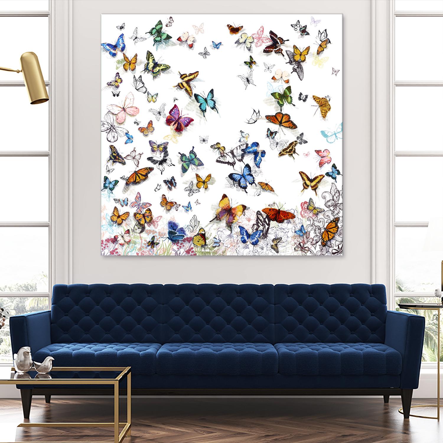 Papillon by Allyson Fukushima on GIANT ART - pink animals papillon