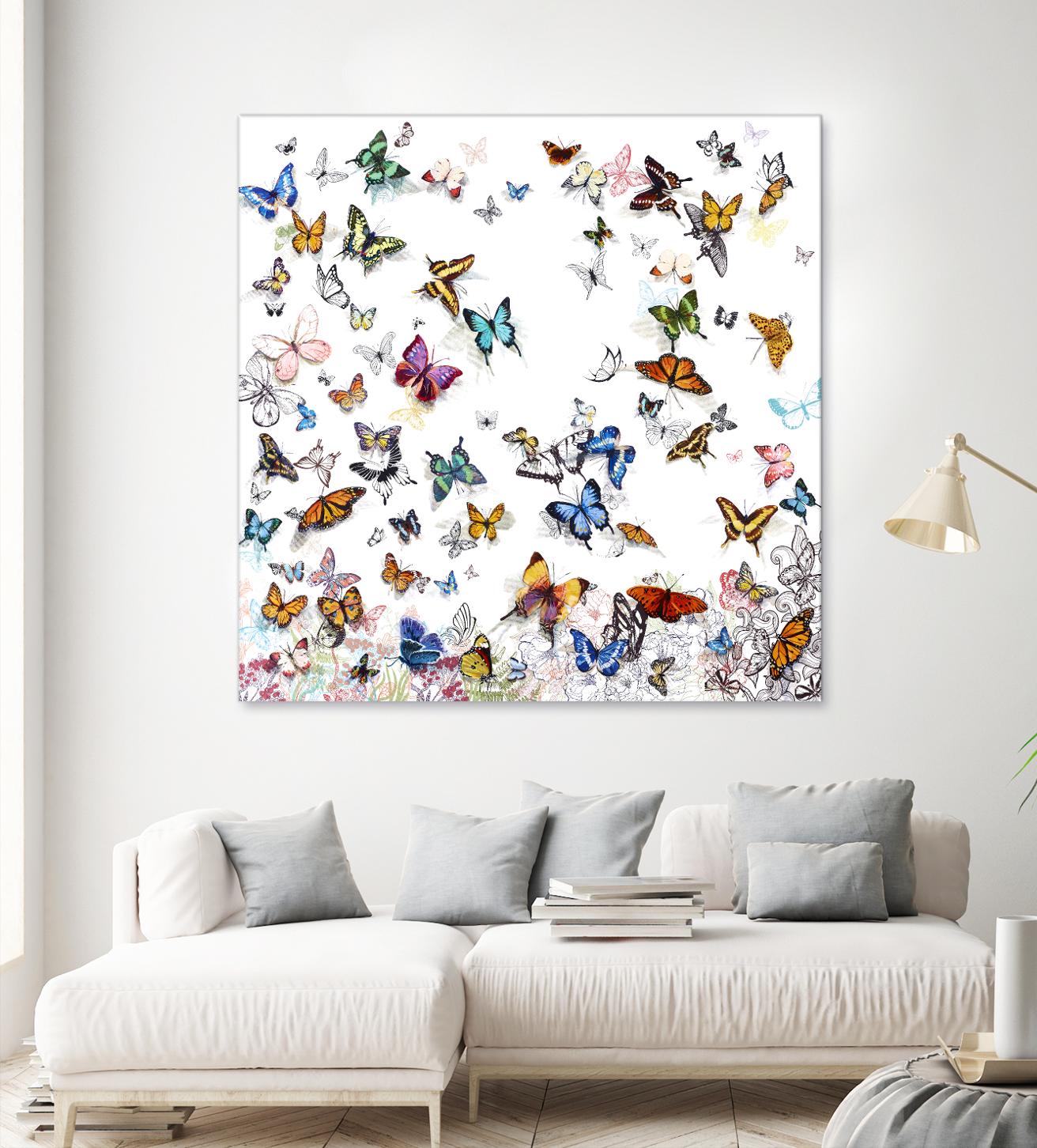 Papillon by Allyson Fukushima on GIANT ART - pink animals papillon
