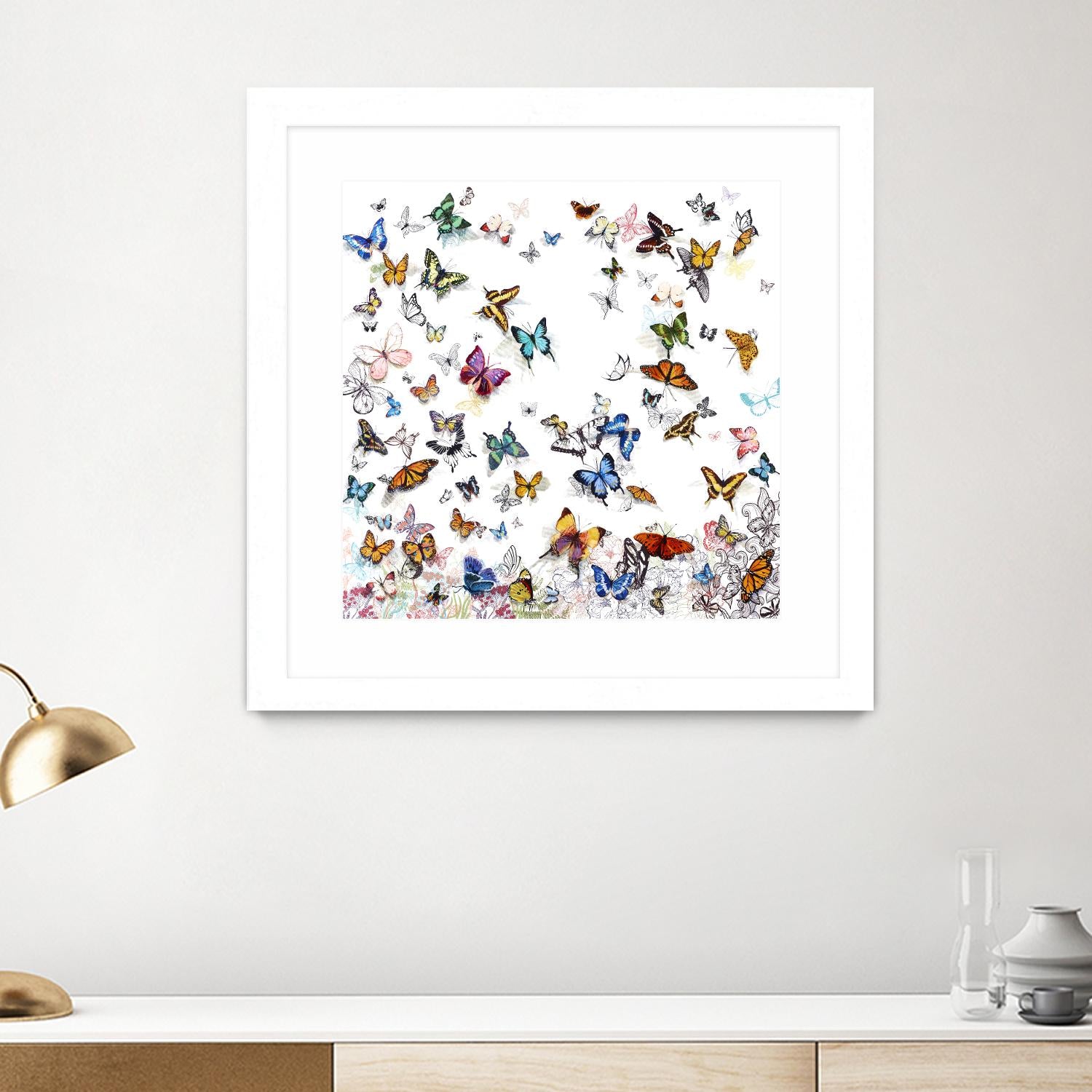 Papillon by Allyson Fukushima on GIANT ART - pink animals papillon