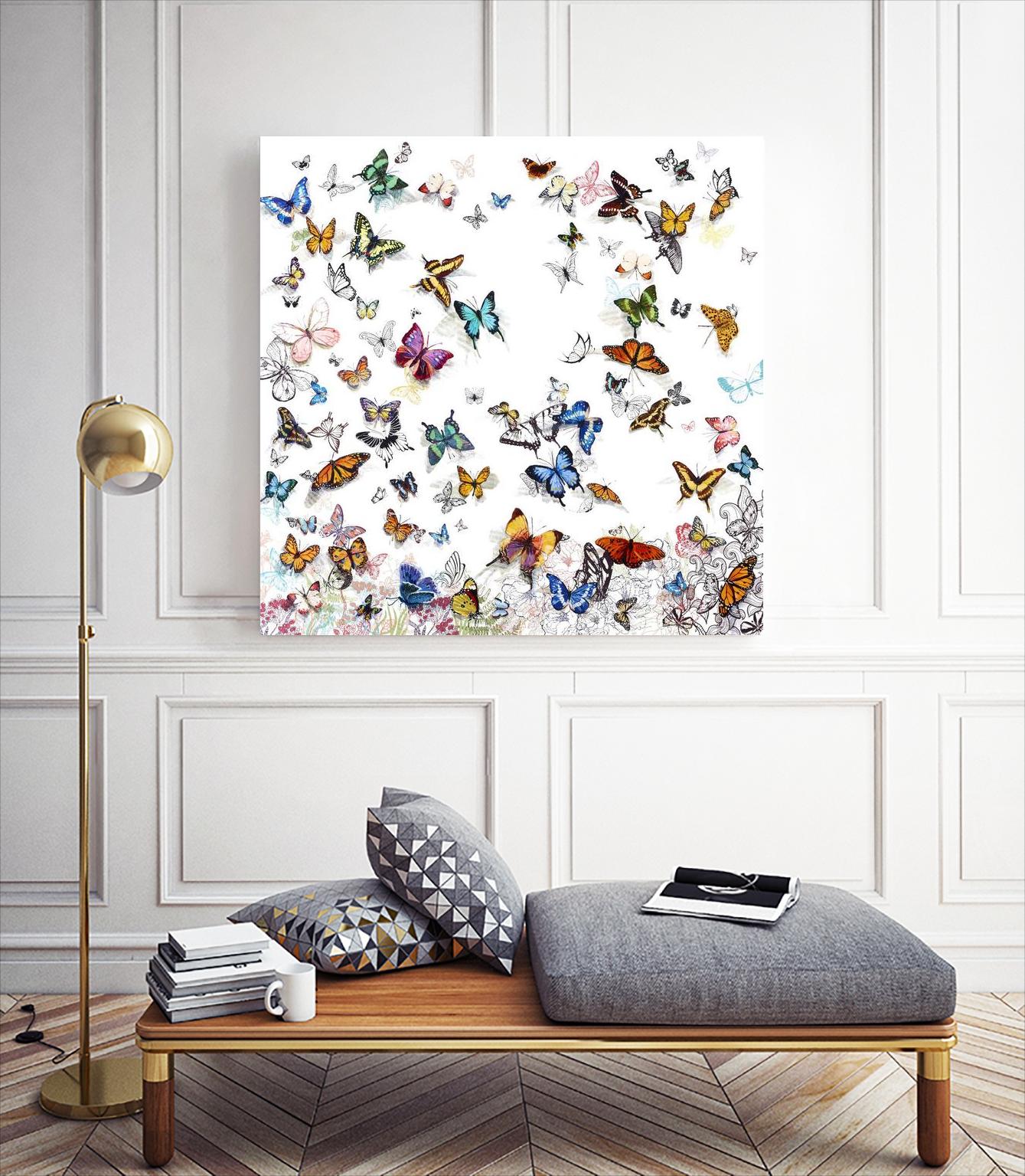 Papillon by Allyson Fukushima on GIANT ART - pink animals papillon