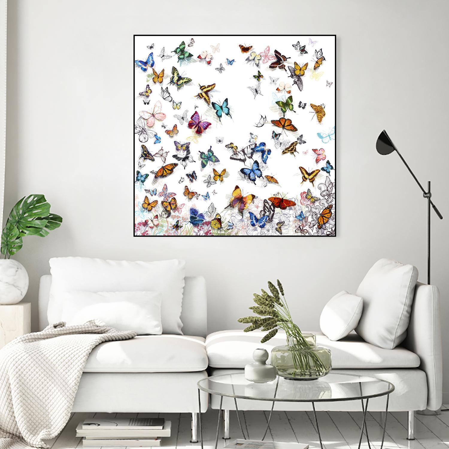 Papillon by Allyson Fukushima on GIANT ART - pink animals papillon