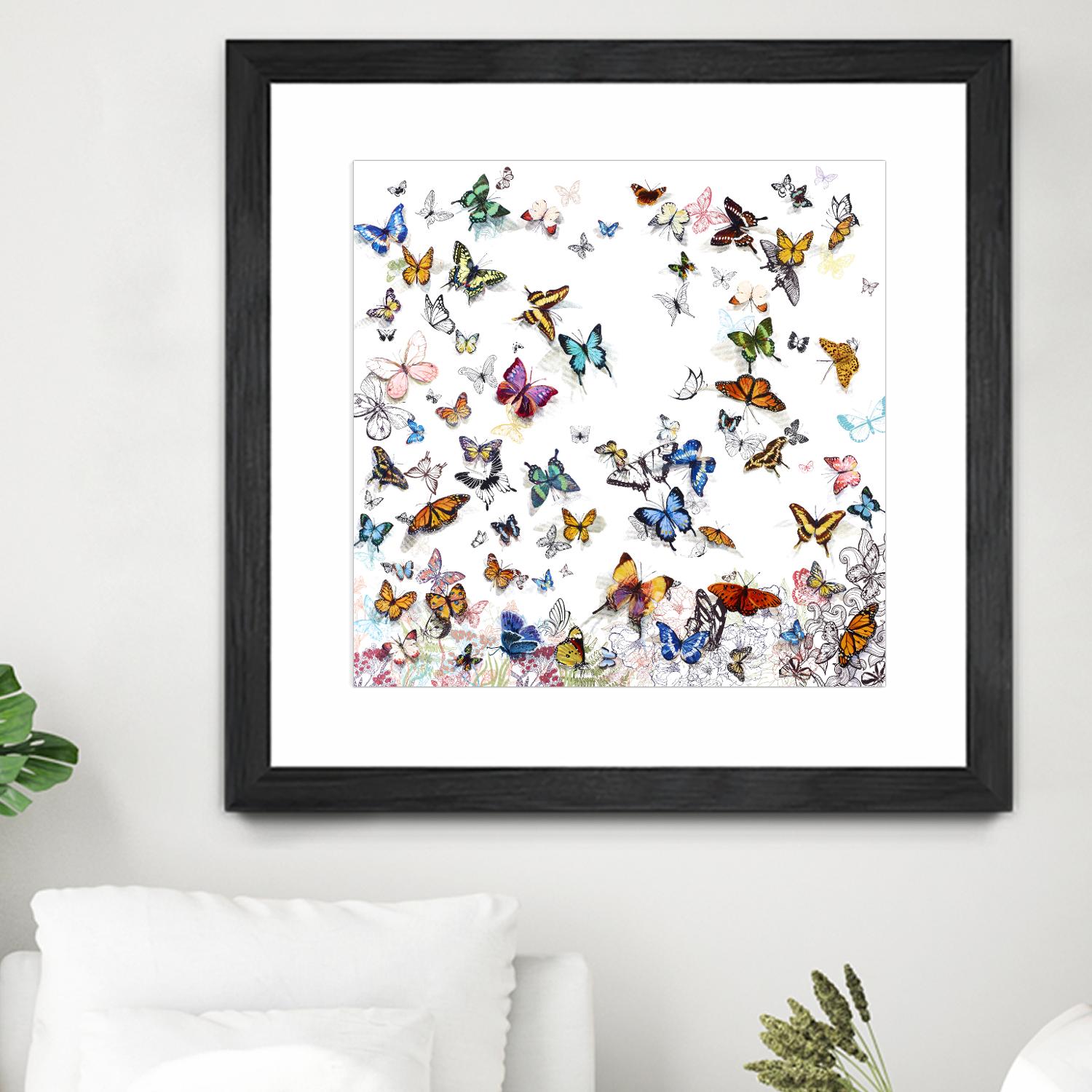 Papillon by Allyson Fukushima on GIANT ART - pink animals papillon