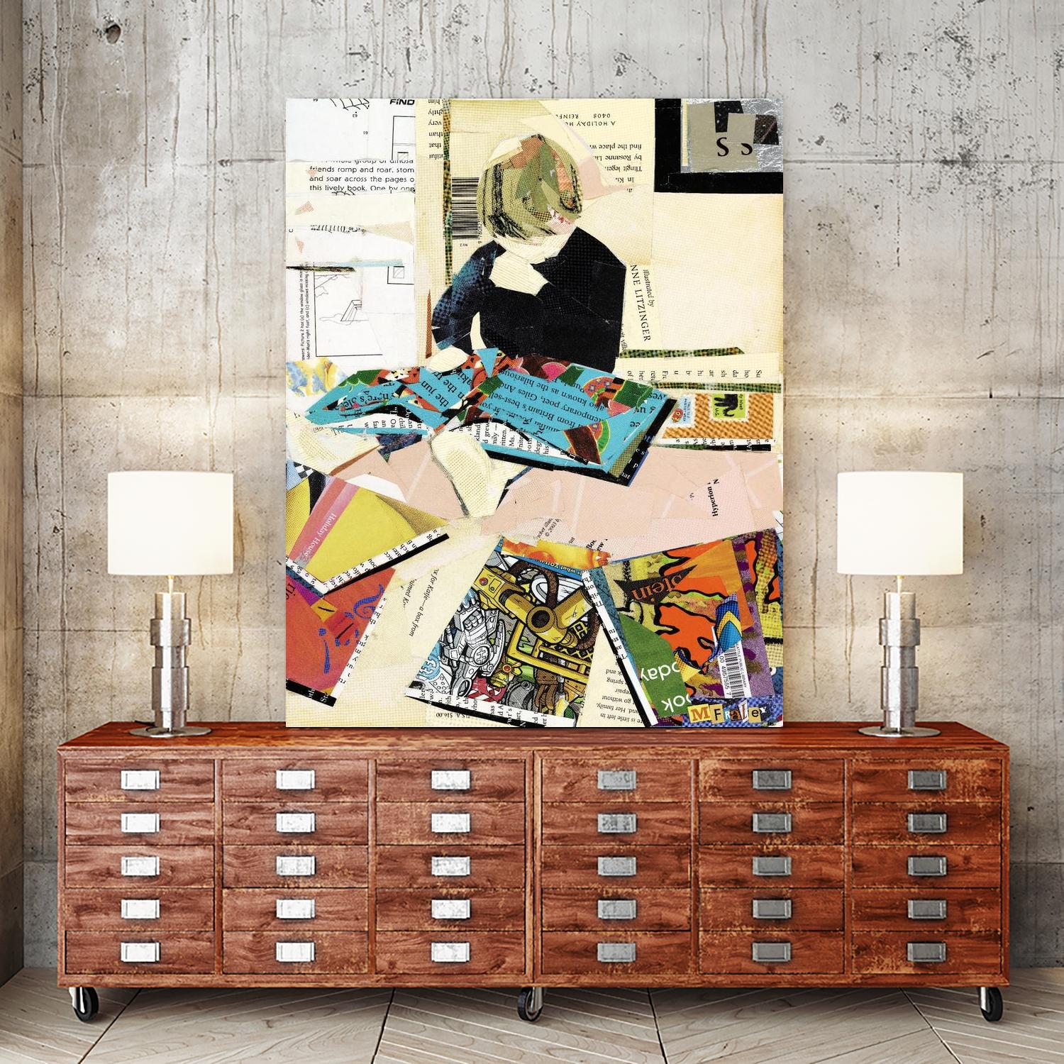 Calm #2 A Good Read by Mark Fraley on GIANT ART - black contemporary