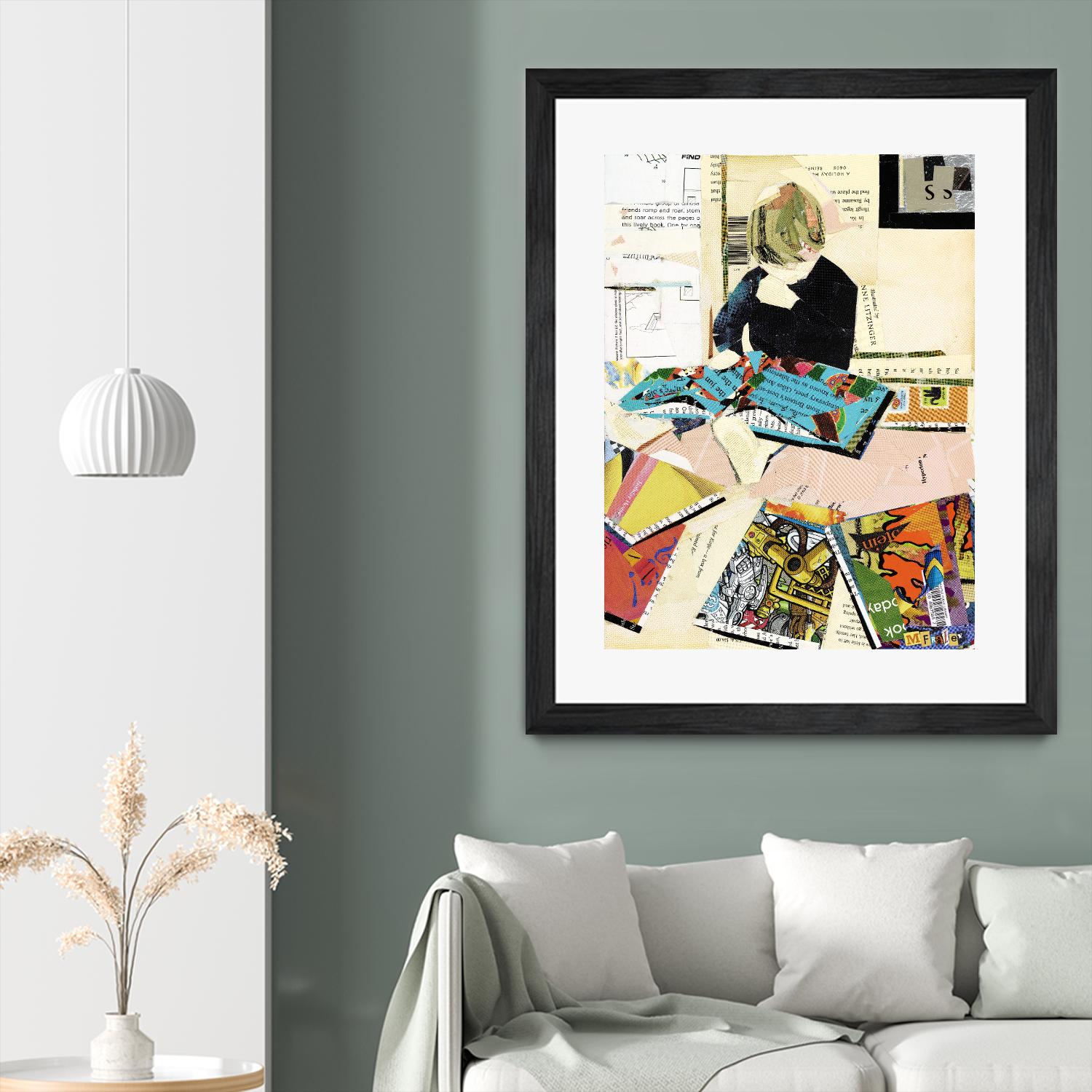 Calm #2 A Good Read by Mark Fraley on GIANT ART - black contemporary